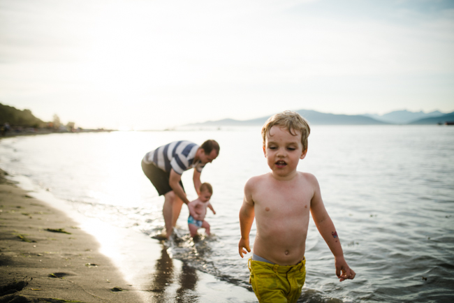 An evening at the beach with friends . Vancouver Family Photographer